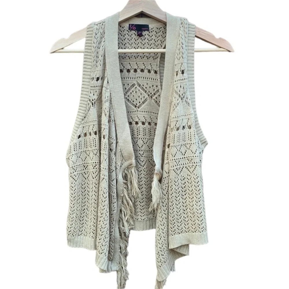 T/o boho knit vest medium